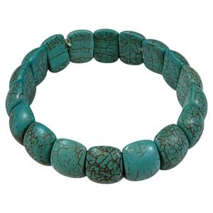 Turquoise Color Stretch Bracelet Statement